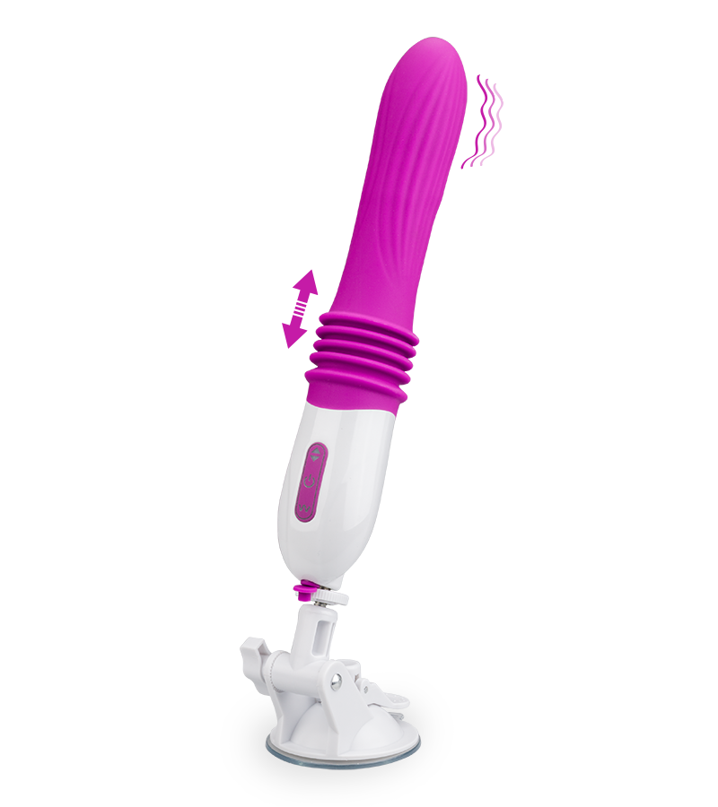 Gros vibromasseur va-et-vient à ventouse