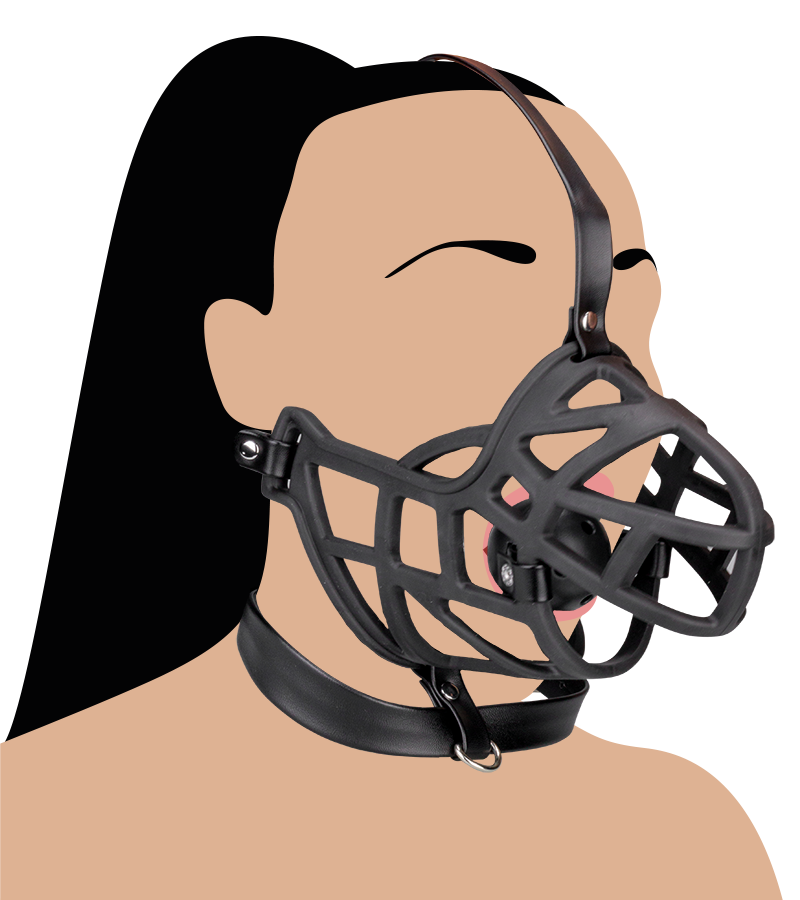 Muselière avec gag-ball amovible