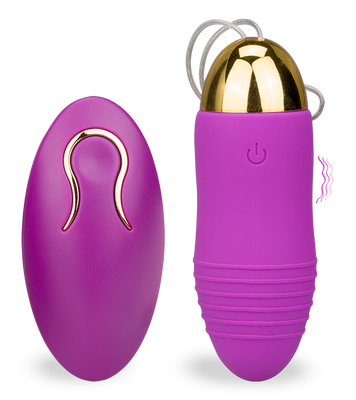 Oeuf vibrant sans fil strié à télécommande USB 12 modes