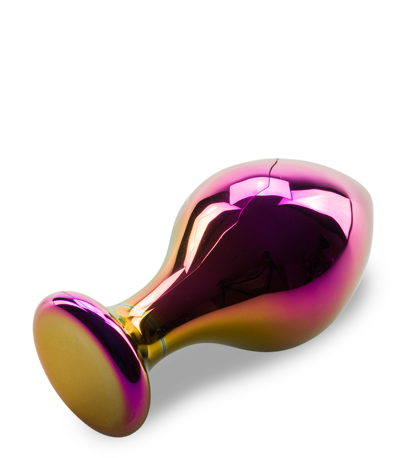 Plug anal en verre Chrome