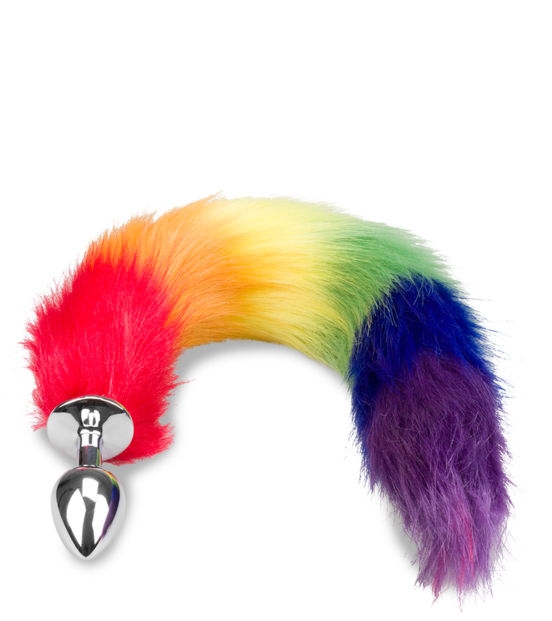 Plug queue de renard fourrure vegan Pride