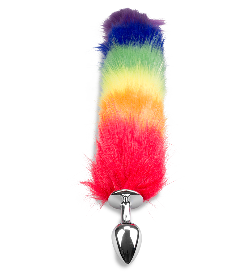 Plug queue de renard fourrure vegan Pride