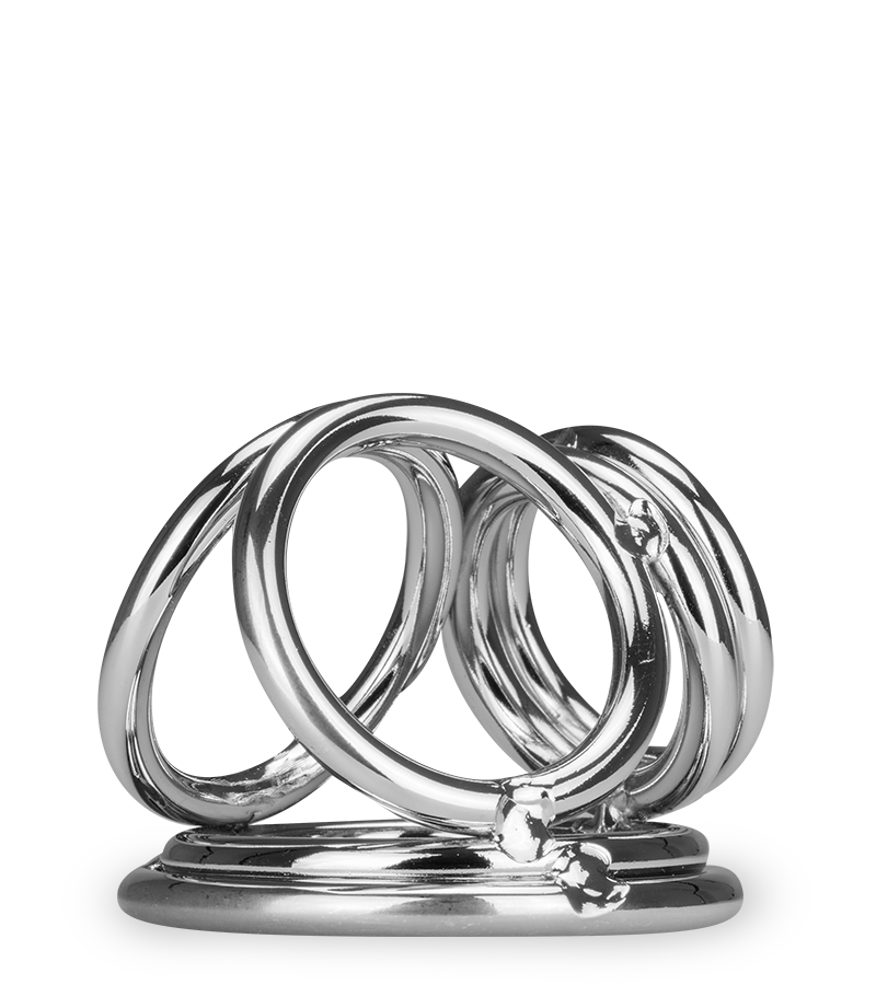 Quadruple cockring en inox Bondy
