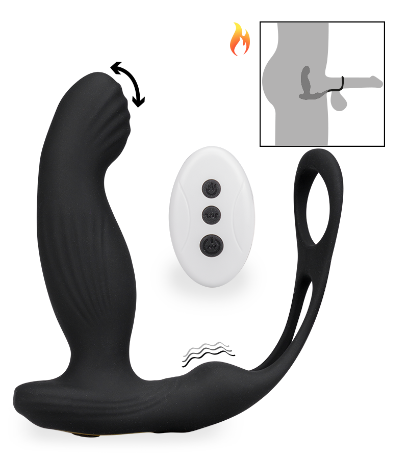 Stimulateur de prostate toutes options avec cockrings Hubert