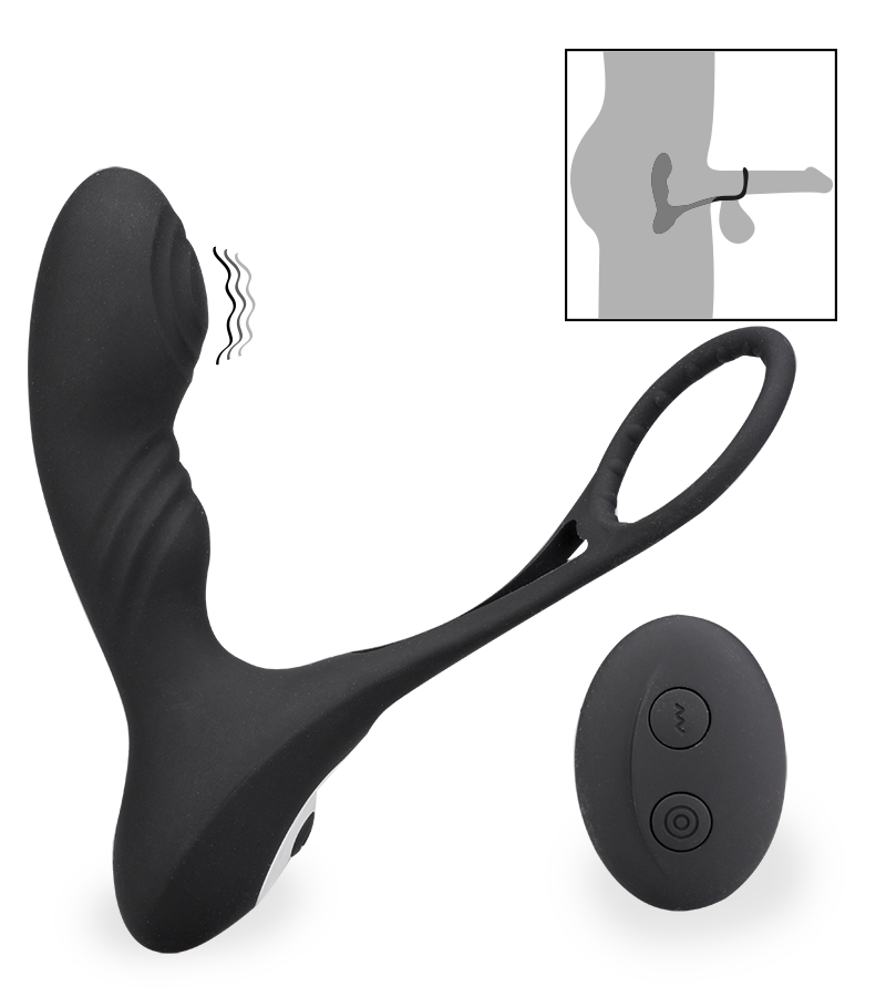 Stimulateur de prostate vibrant avec cockring Hero
