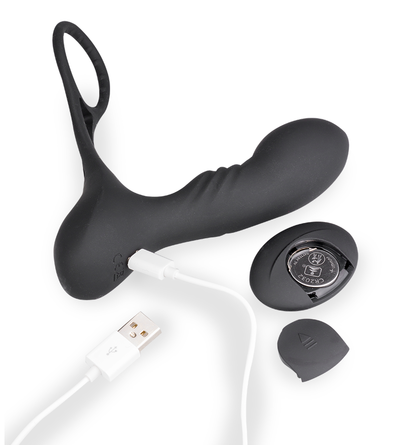 Stimulateur de prostate vibrant avec cockring Hero