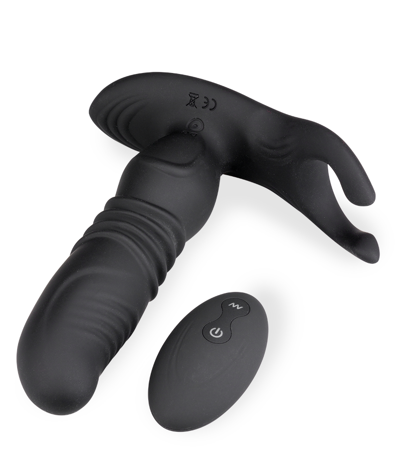 Stimulateur prostatique vibrant et va-et-vient avec masseur de testicules Paris