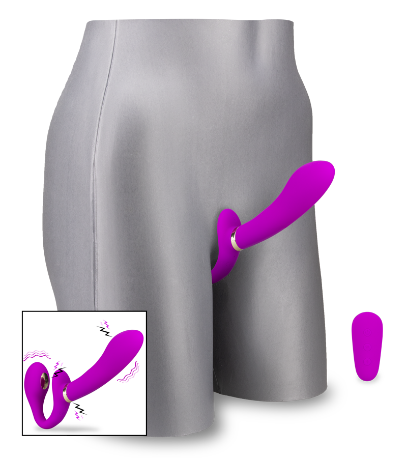 Strapon vibrant avec électrostimulation Authority