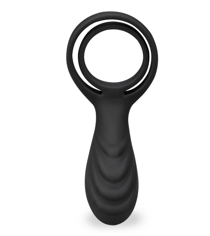 Vibro pour couple avec anneaux cockring et testicules USB