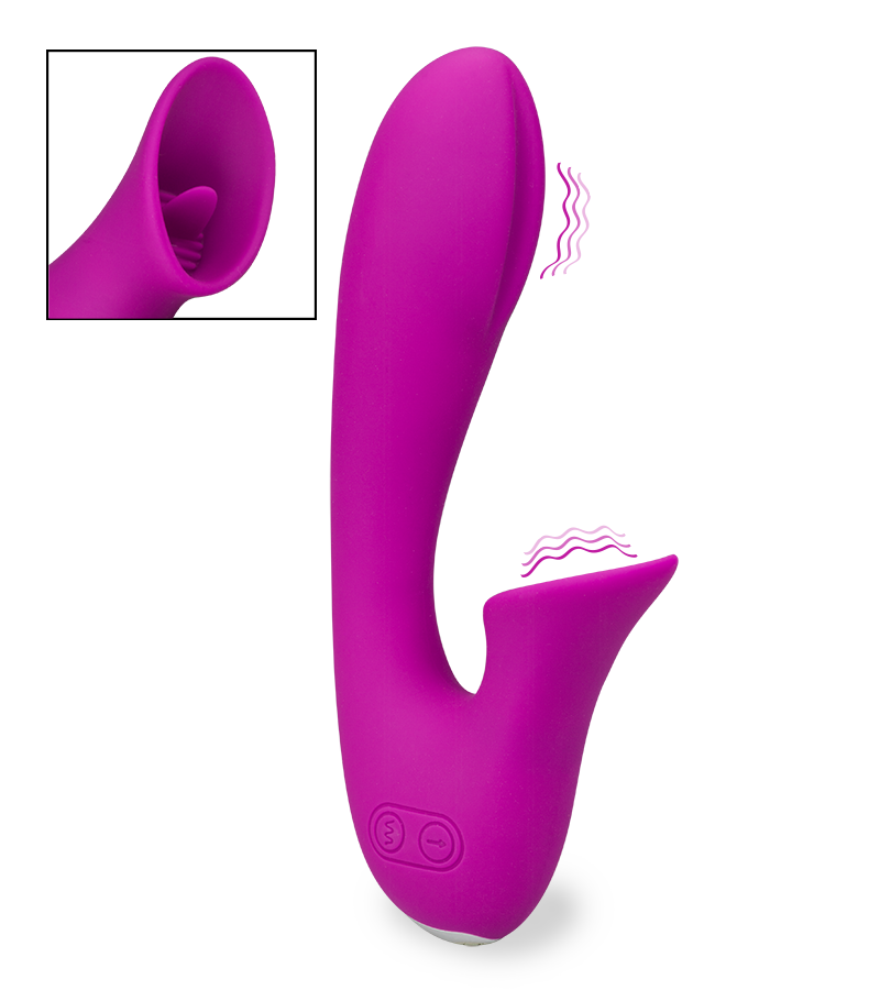 Vibromasseur avec langue 12 modes