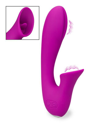 Vibromasseur avec langue 12 modes