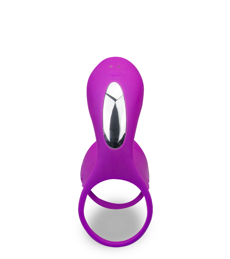 Vibromasseur couple avec cockring télécommandé 12 modes