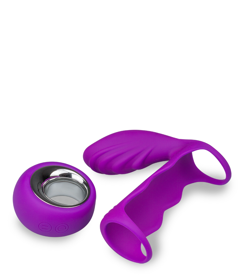 Vibromasseur couple avec cockring télécommandé 12 modes