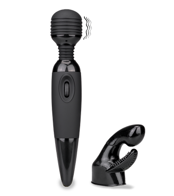 Vibromasseur Fantasy Wand black 2 embouts