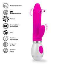 Charger l'image dans la galerie, Vibromasseur rabbit rotatif Viva