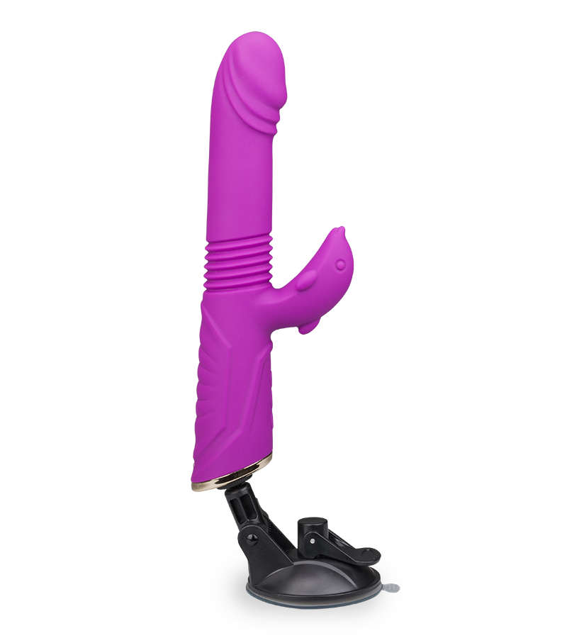 Vibromasseur rabbit va-et-vient avec ventouse Flip