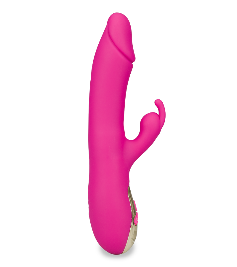 Vibromasseur rabbit vibrant et rotatif Leki